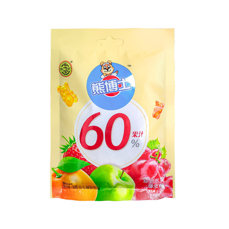 徐福记熊博士橡皮糖综合合水果味小熊儿童糖果糖果果传统糖果