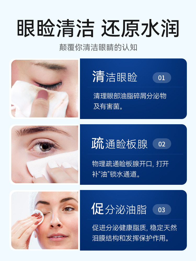 英国眼博士theeyedoctor眼睑清洁湿巾干眼症眼部卸妆护理眼贴