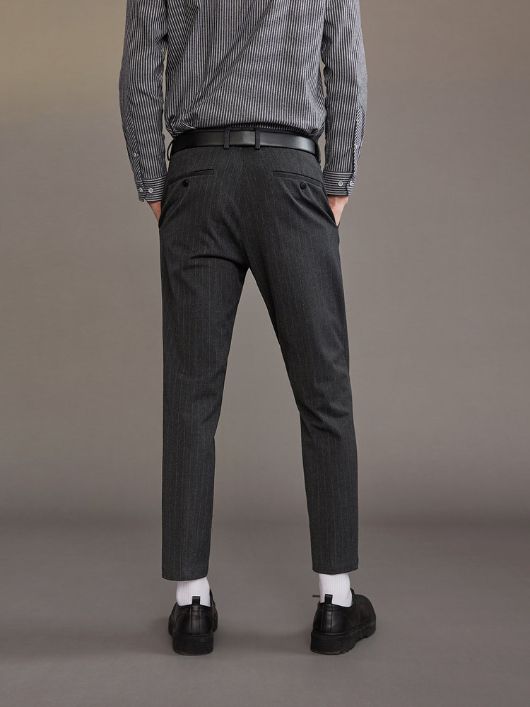 hla海澜之家腰里撞色织带西裤亲肤挺括裤子西裤