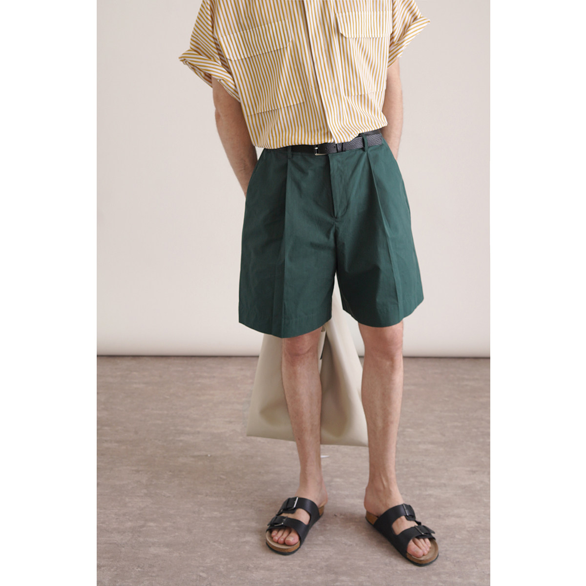 uldbasicwideshorts短裤夏季薄款休闲裤单褶干爽休闲裤