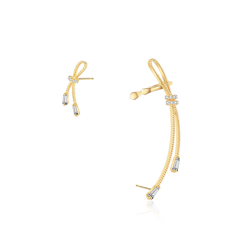 me 饰品耳环s925银针不对称设计精致个性潮流时尚耳环