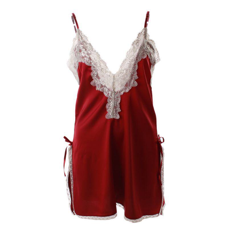 情趣内衣乳开档免脱性感睡衣冰丝吊带调情诱惑火辣睡裙