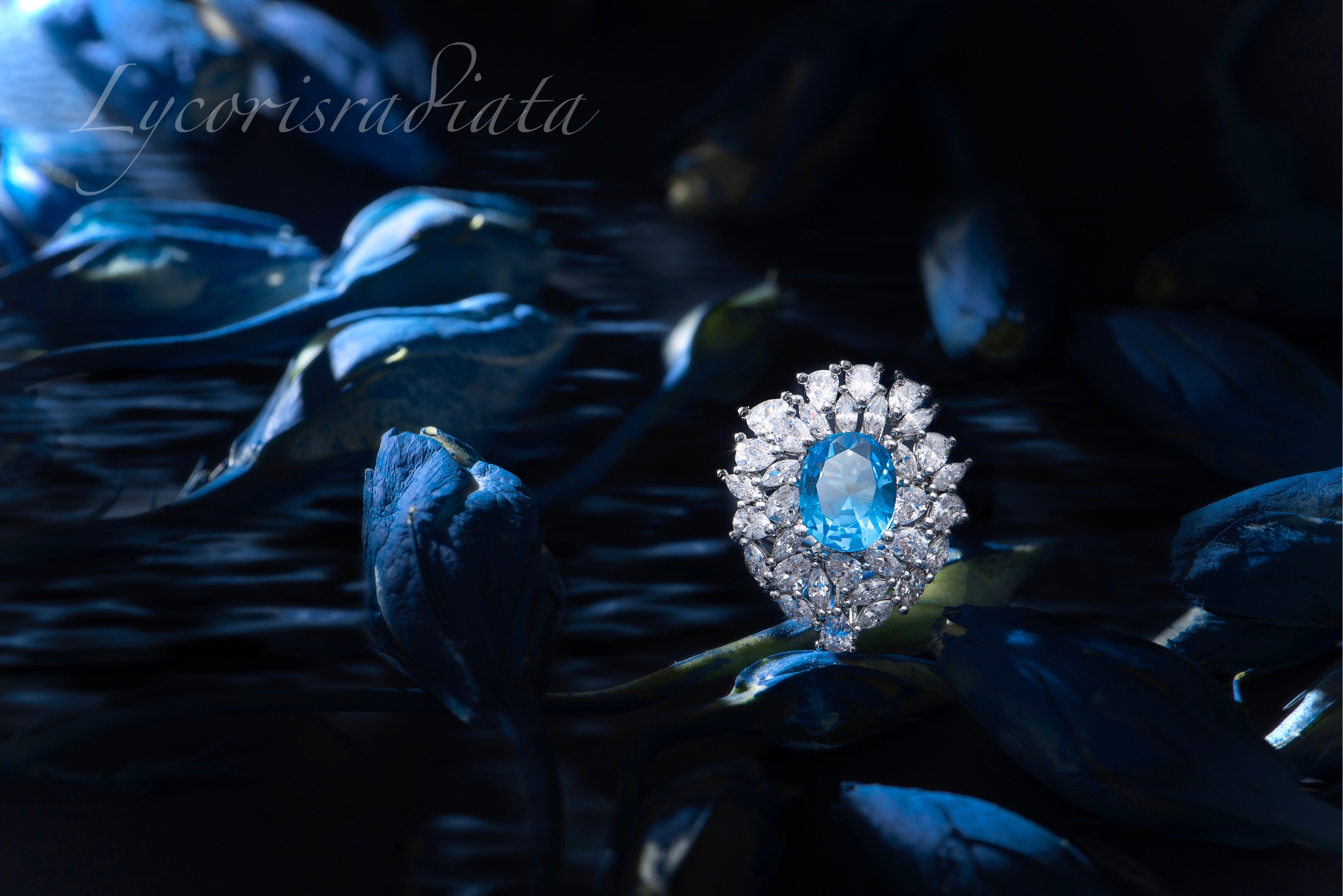 lycorisradiatalr彼岸花深海蓝钻系列凤凰项链人间富贵花项链