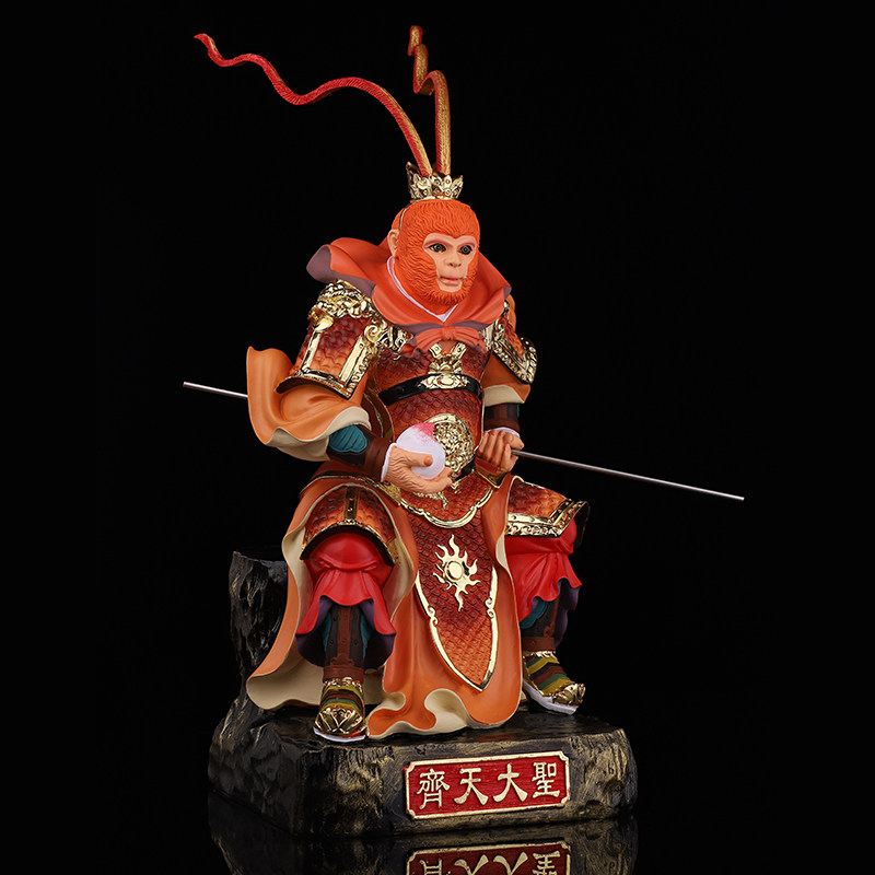 家用供奉齐天大圣孙悟空佛像战胜美猴王神像树脂彩绘摆件