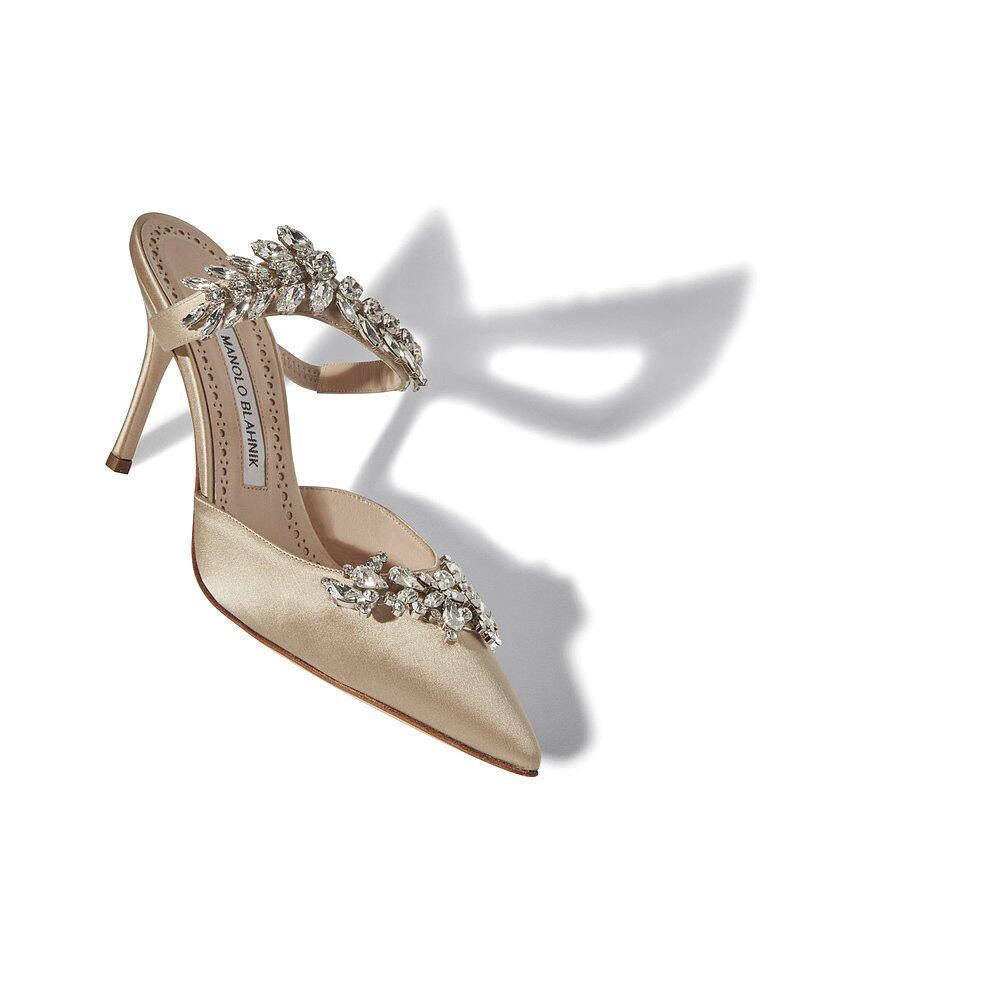 高跟鞋香港直邮manoloblahnik米色女士9xx0362-0032真丝上装