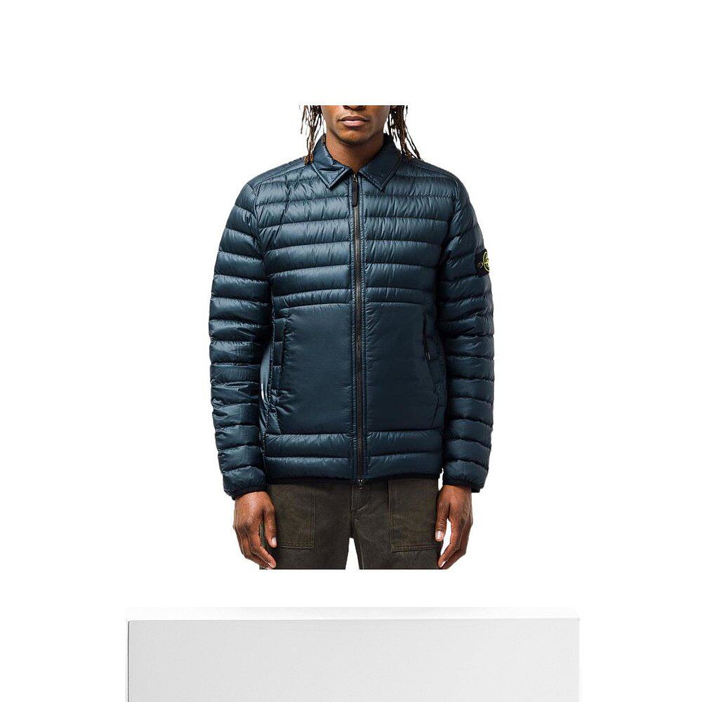 香港直邮stoneisland深蓝色绗缝羽绒服761542124羽绒服