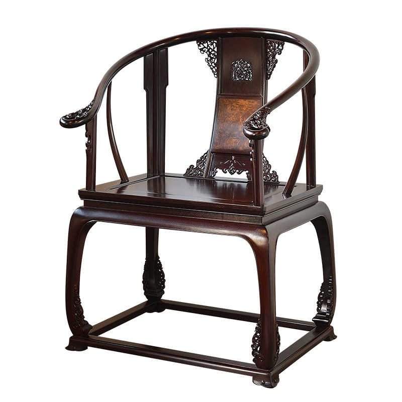 檀趣微凹黄檀皇宫圈椅家用客厅明式红木会客圈椅