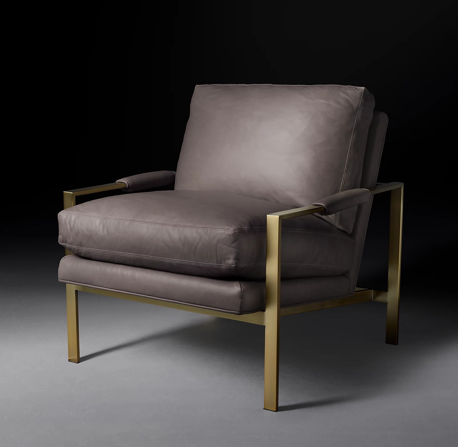 家具美式乡村复古意大利轻奢金属头层牛皮布艺沙发沙发椅