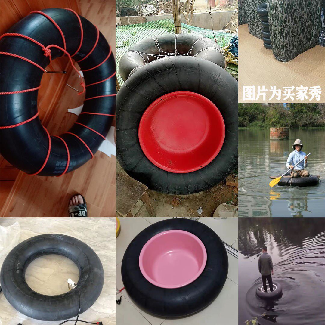 全新丁基汽车轮胎内胎成人男女儿童游泳捕鱼船充游泳圈