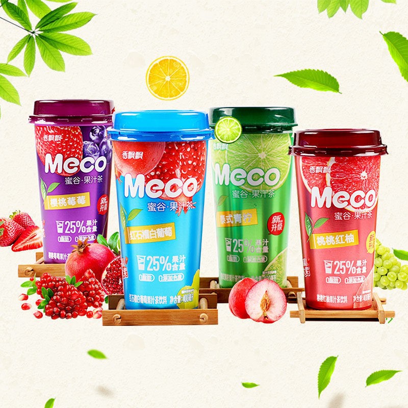 香飘飘meco蜜谷果汁茶柚子蜜桃柠檬提神解油腻水果茶网红饮料