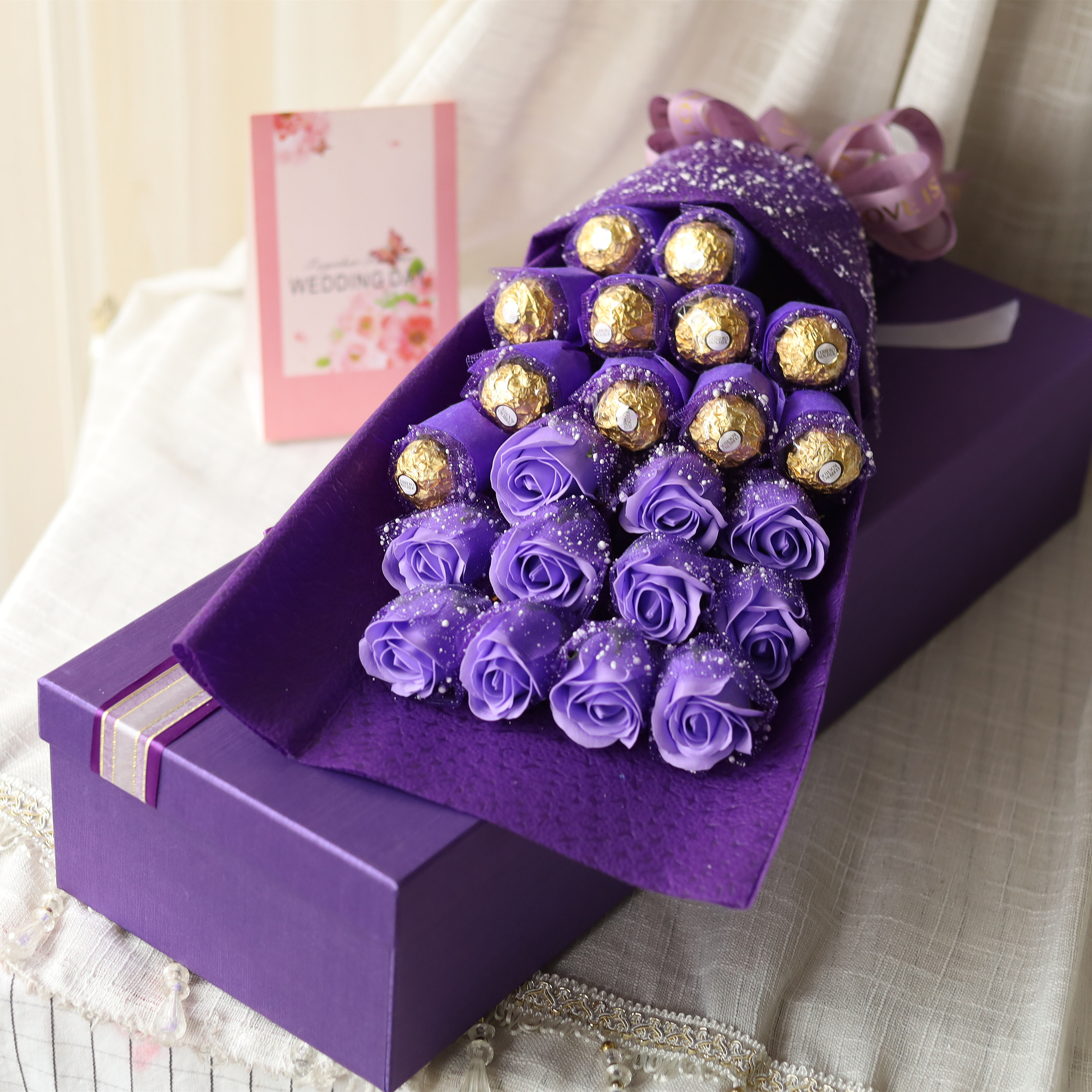 情人节礼物费列罗巧克力礼盒花束生日礼物品闺蜜男女朋友创意零食