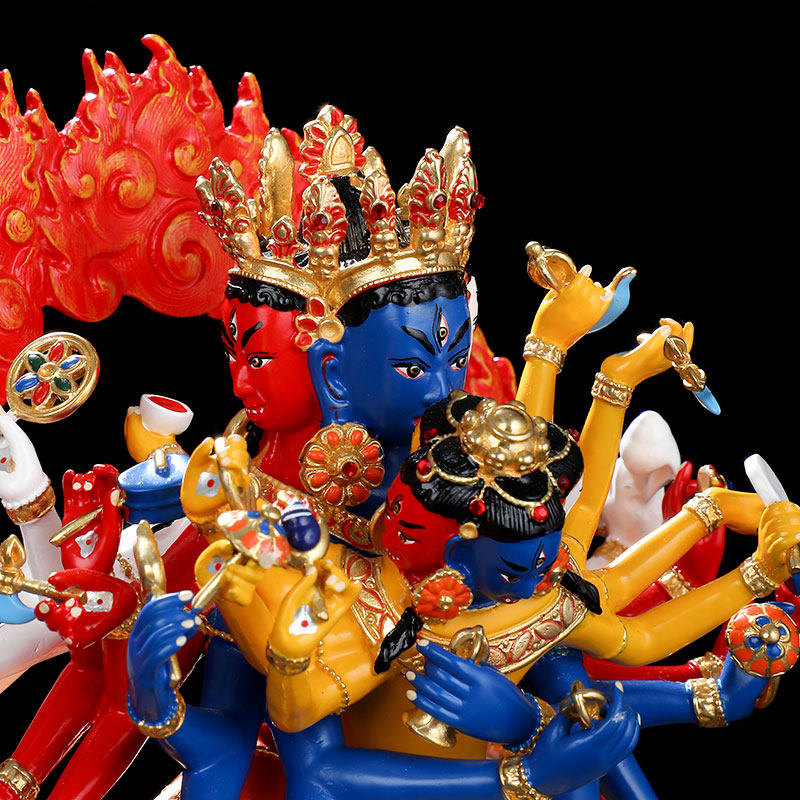 时轮供佛摆件护法供奉居家密宗金刚藏传金彩摆件