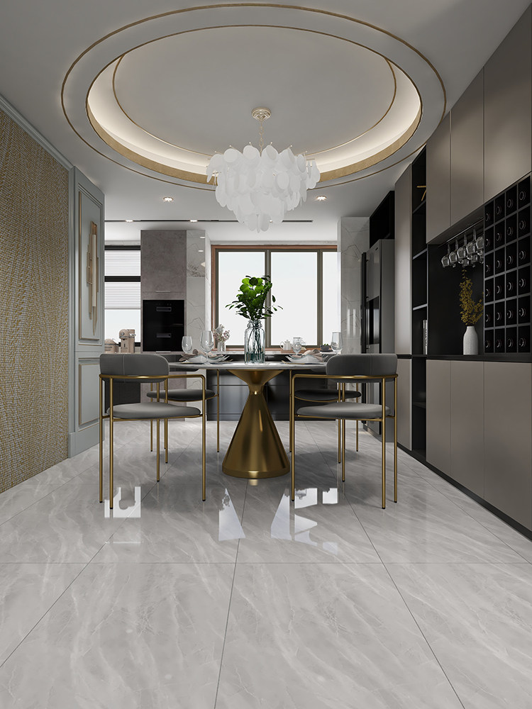 通体大理石瓷砖600x1200客厅地砖亮光连纹简约现代通体砖