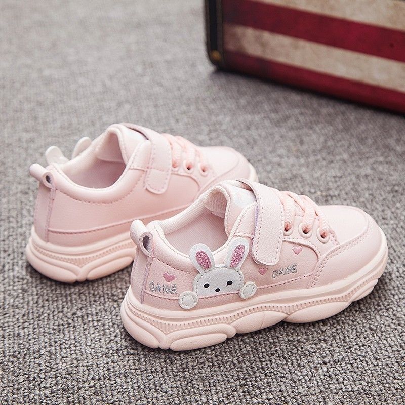 回力加绒运动鞋女童网红小熊鞋女宝春秋单鞋婴儿软底学步鞋子