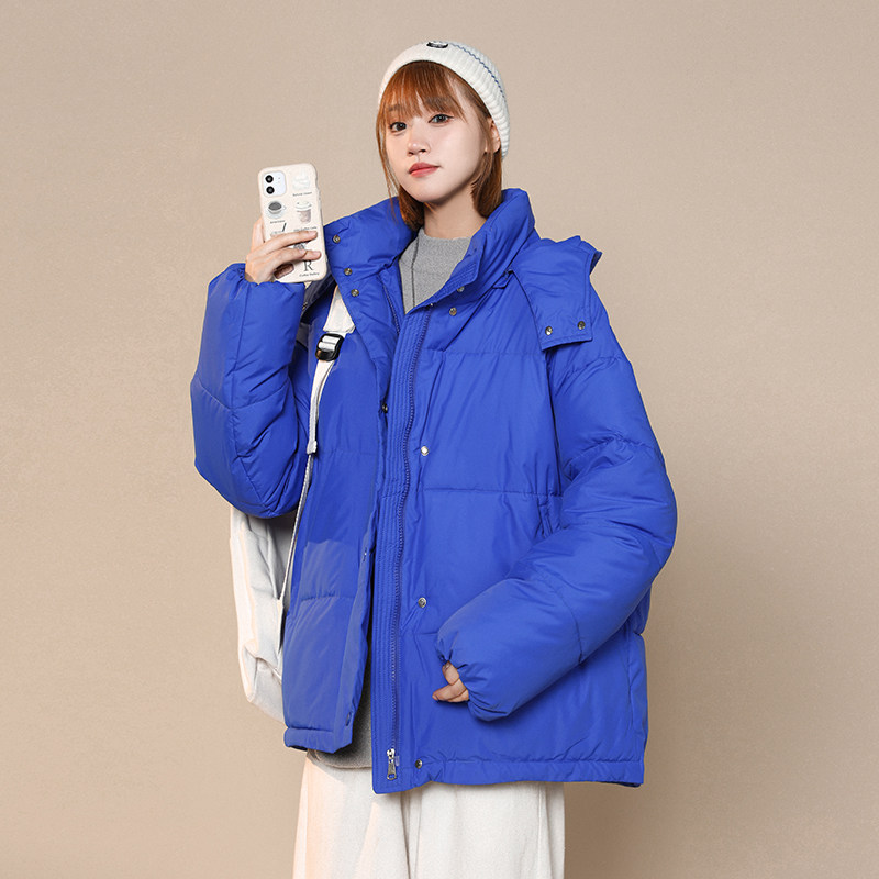 短款羽绒棉服女2022小个子面包服糖果色宽松韩版冬季学生外套