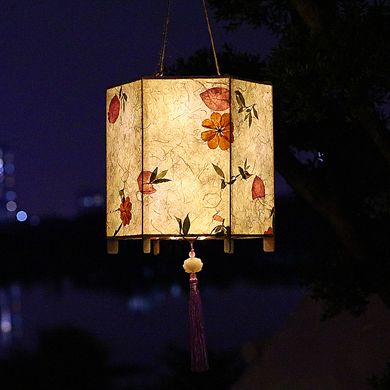 新年宫灯手提纸灯古风自制元宵节包自制材料diy灯笼