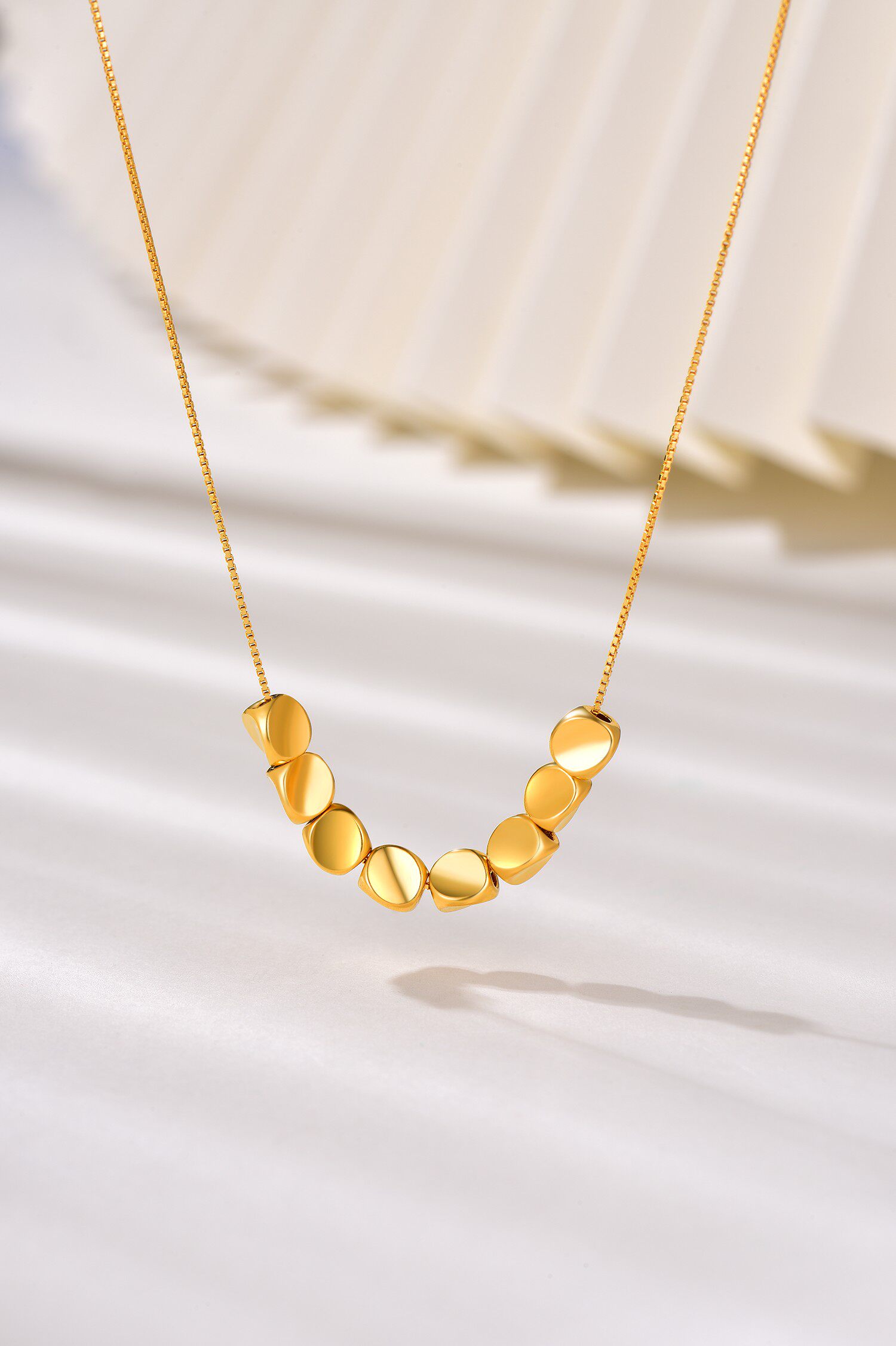 gloire古名4d足金碎金万吊坠颈饰