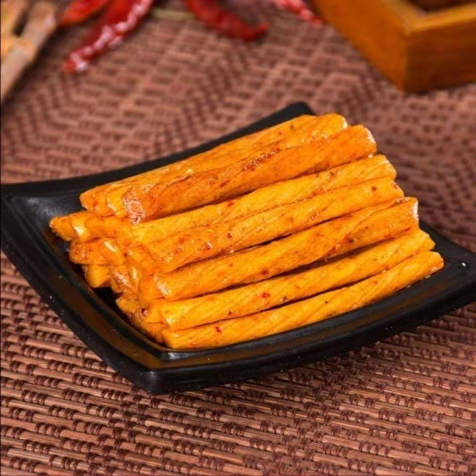 包包邮顺天缘手撕素牛牛筋甜辣辣味18g调味面筋制品