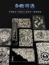 Chebao zippo kerosene lighter black ice sculptures Creative Windproof Personality Lettering Custom Old-style Homemade