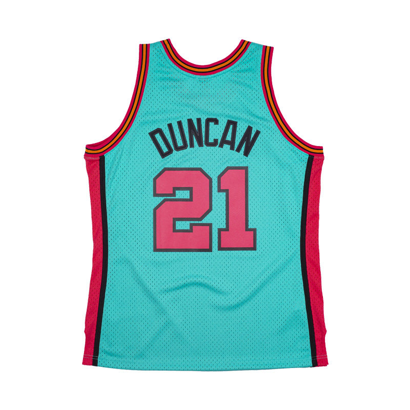 mitchellness复古球衣sw球迷nba马刺队1993赛季篮球服