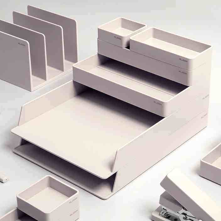 文件收纳整理桌面办公套装文件柜书立多层文件座