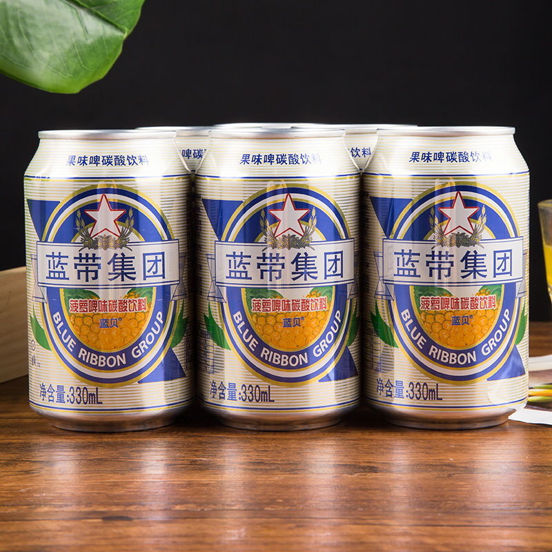 蓝带集团蓝贝菠萝330ml24听原箱发货整箱碳酸果酒