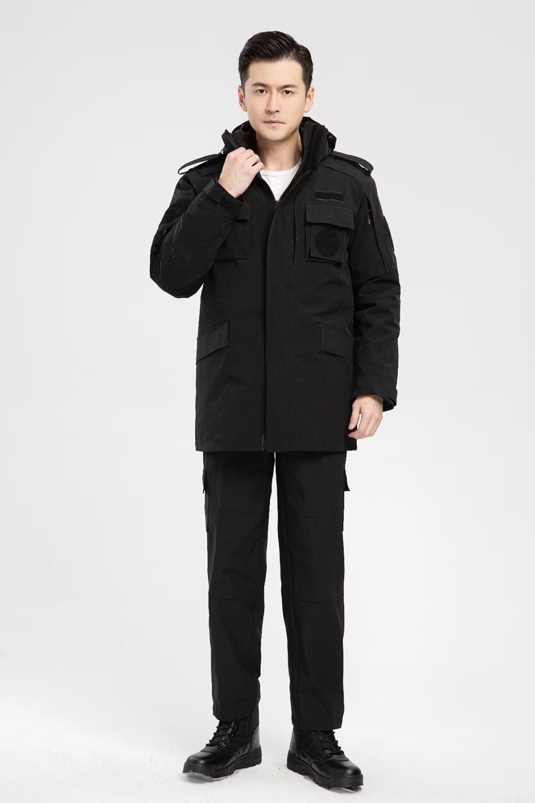 公发新款特勤速干作训大衣冬季训练保安警示运动护具