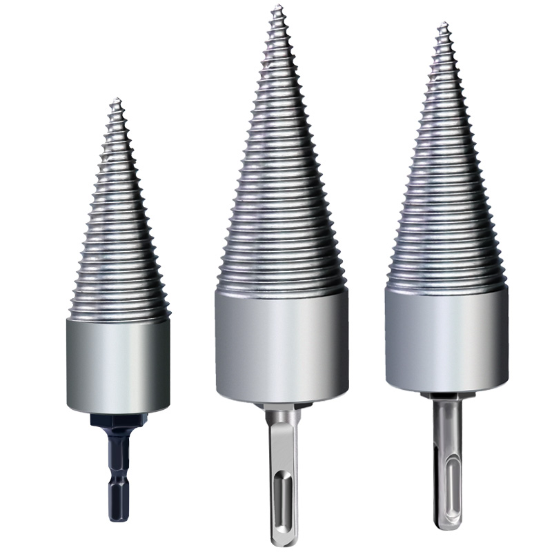 劈材劈柴机钻头木头钻机机器神器小型电动家用连接杆