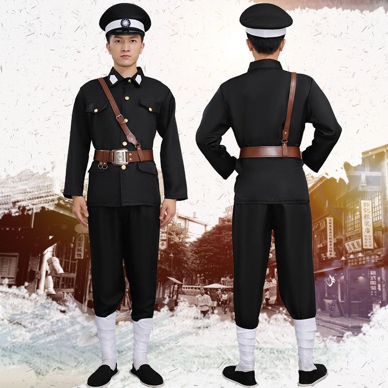 皇协民国警察国军伪军二狗士兵年会小品舞台民族服装