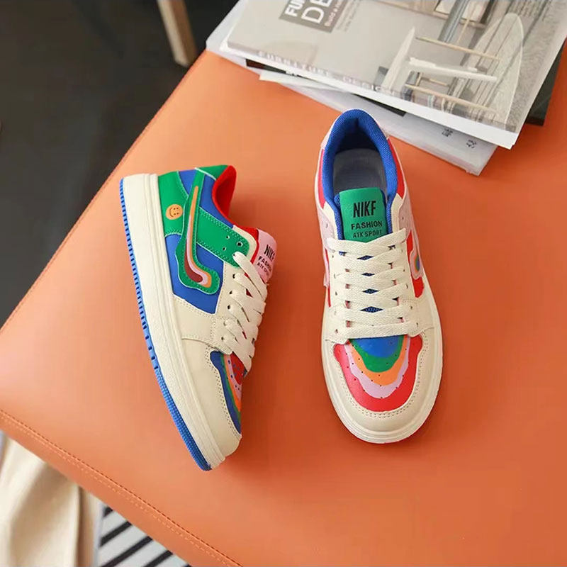 鸳鸯鞋女爆款鞋子彩虹aj女鞋2022夏季新款小白鞋网红休闲春秋板鞋