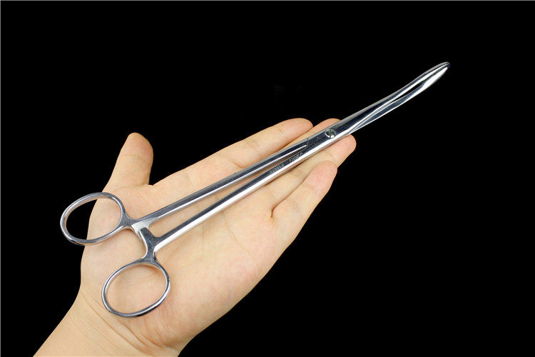 妇产科手术手术器器械医用金钟子宫息肉椭圆形宫颈镊子