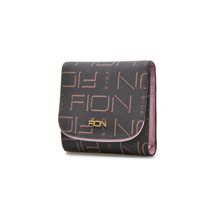钱包fion菲安妮老花迷你短款零钱钱夹时尚潮流银包钱包