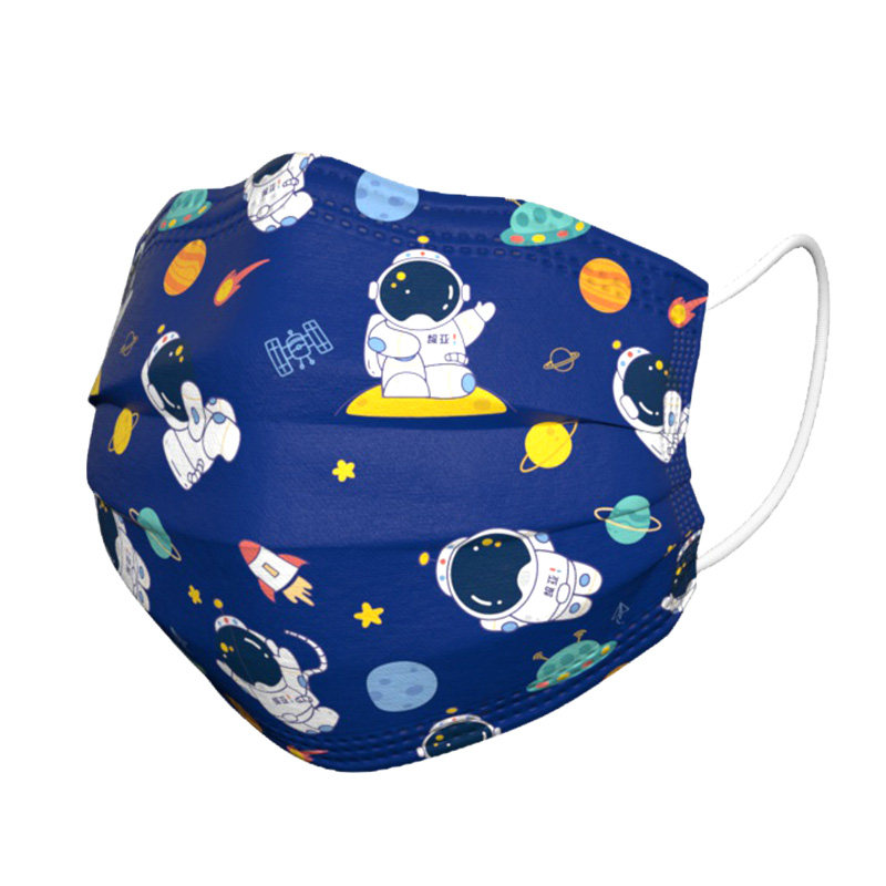口罩网红红大太空人卡通款高颜值2022年新款印花口罩器械