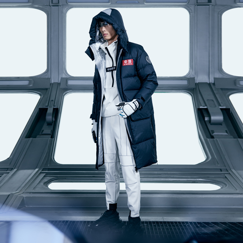 波司登户外2022年新航天航天系列可拆卸情侣长款羽绒服运动羽绒服