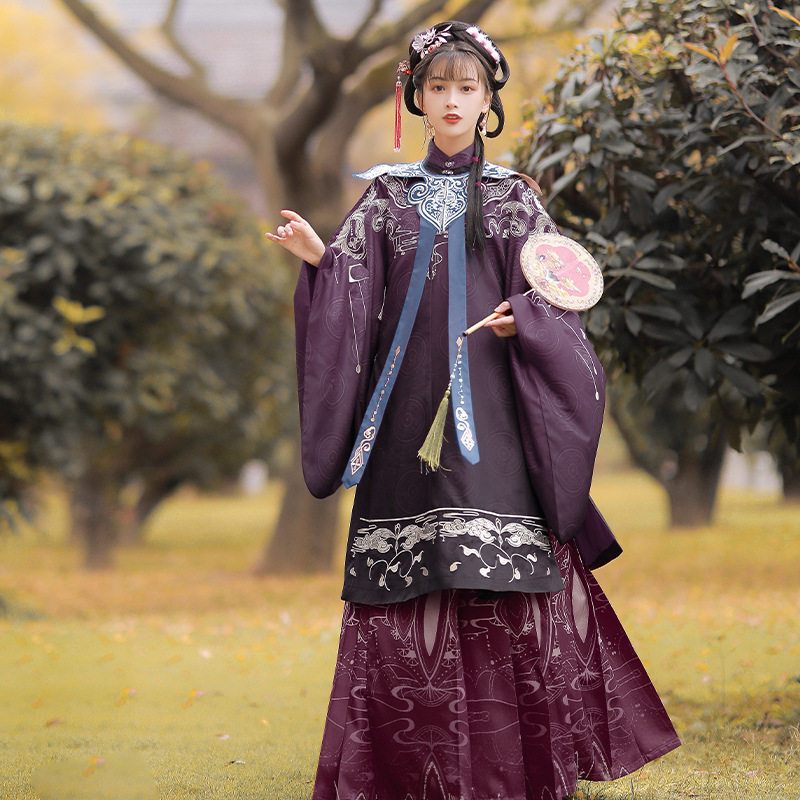 原创正品汉服女中国风古装明制袄裙肩马面裙民族服装