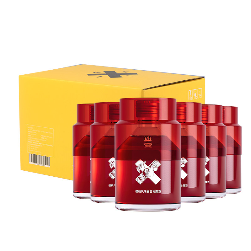 迷霓樱桃风味果味白兰地露酒300ml礼盒盒装低度果酒