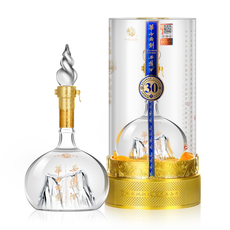 华山论剑西凤酒55度30年陈酿凤香型白酒500ml礼盒装