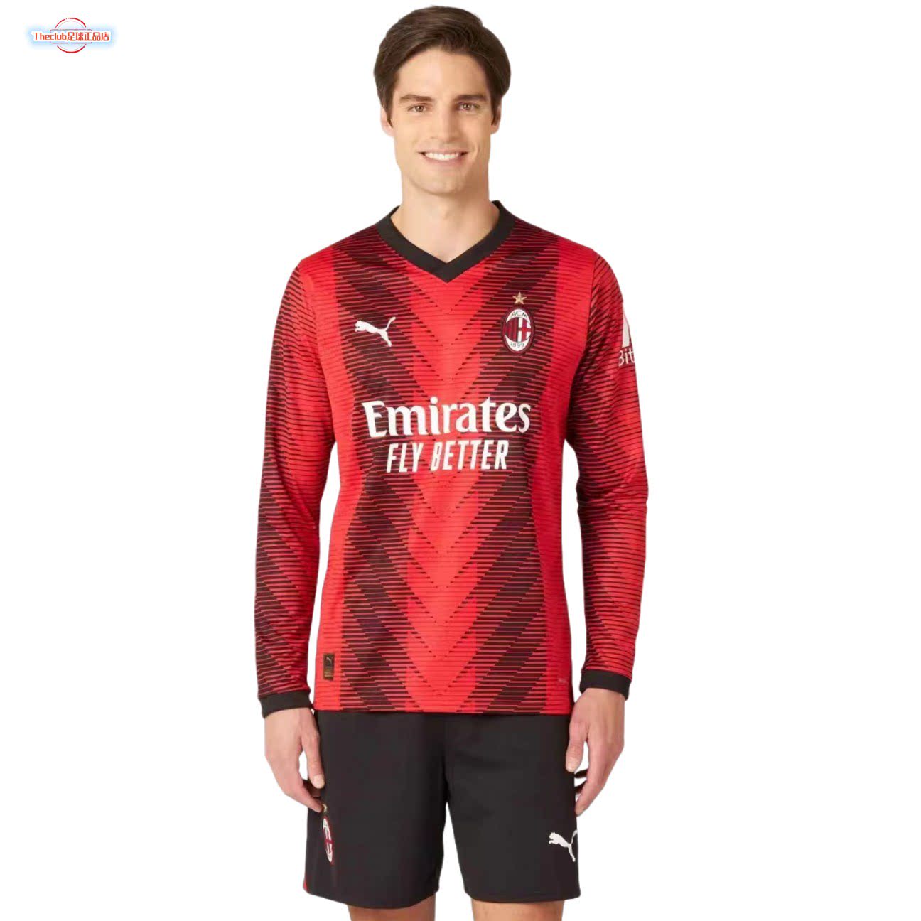 亲测~正品23-24ac米兰主场球衣长袖10号莱奥托纳利吉鲁 伊布短袖足球