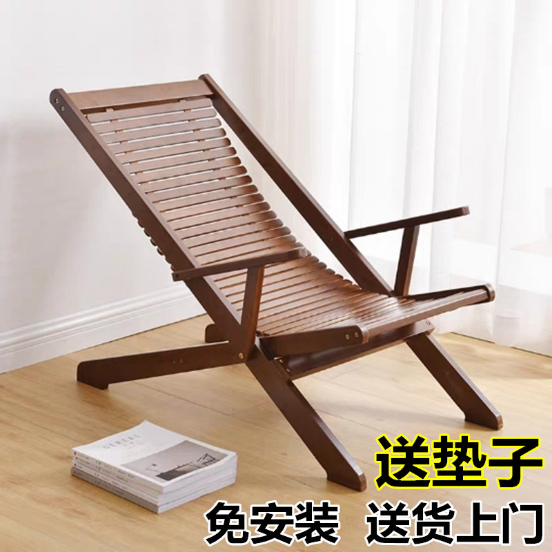 竹椅椅子躺椅阳台家用休闲实木经济型折叠简约折叠椅