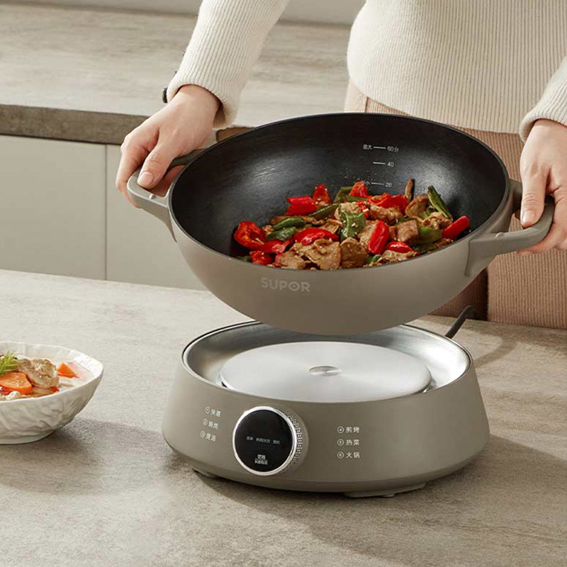 苏泊尔电炒锅多功能电火锅家用电煮锅一体式电炒菜锅蒸锅不粘电锅