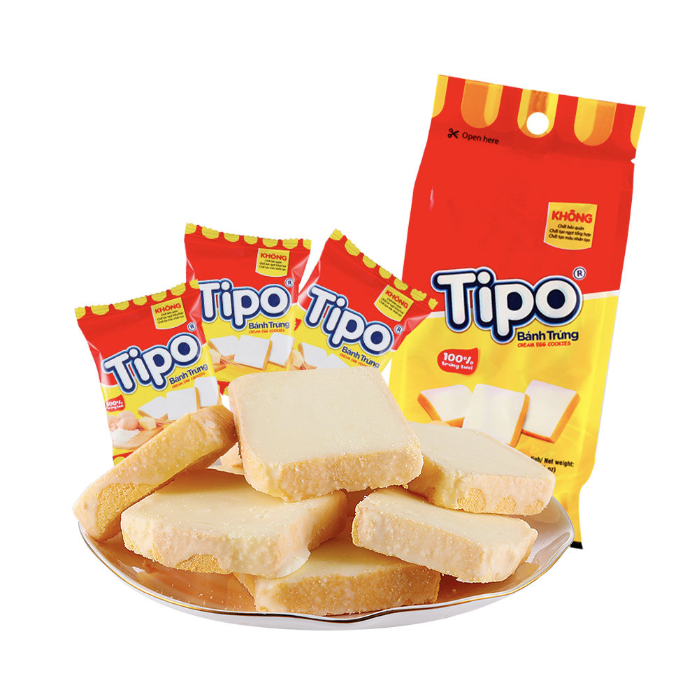 tipo越南进口饼干面包干鸡蛋牛奶味115g网红休闲零食小吃 自营 - 淘宝