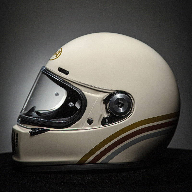 ava王朝复古头盔彩虹公路玻璃纤维摩托车男女国潮摩托车头盔