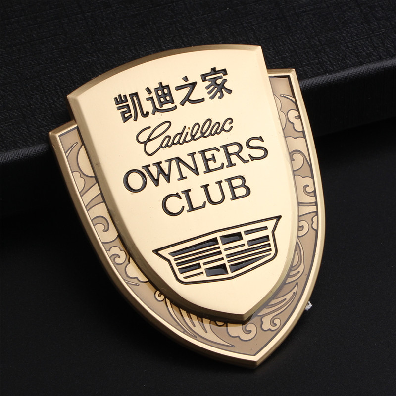 适用凯迪拉克侧标车贴ct6xt5ct5ct4xt6xt4锐哥金属盾牌车窗装饰汽车