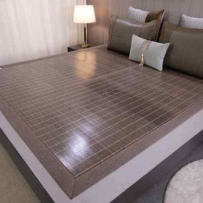 凉席冰美人夏季高档木纹18米15m三件件套双面竹席