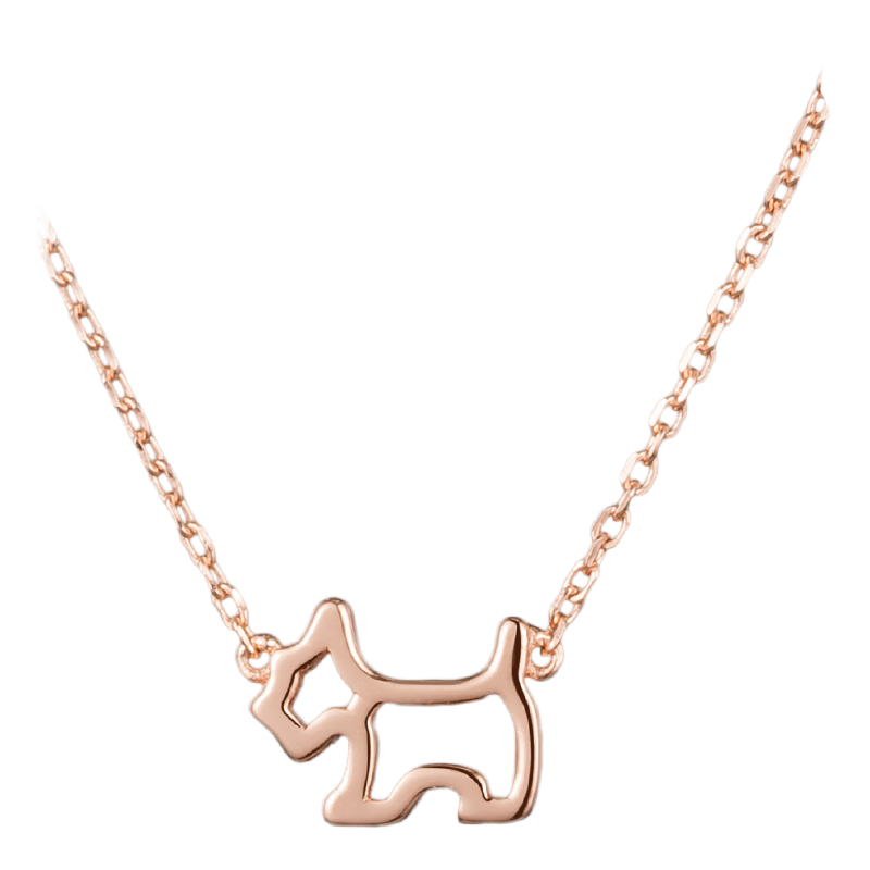 项链自营agatha瑷嘉莎镂空小狗锁骨链女情侣礼物项链