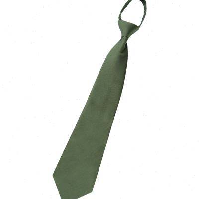 领带包邮工装常服绿色拉链链式快拉领带夹挂脖领带
