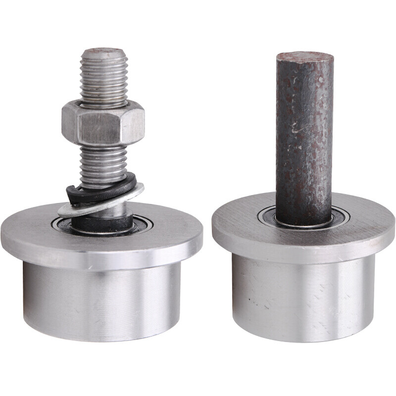 单边轮浅灰色滑轮槽钢升降机货梯轨道槽轮滑轮