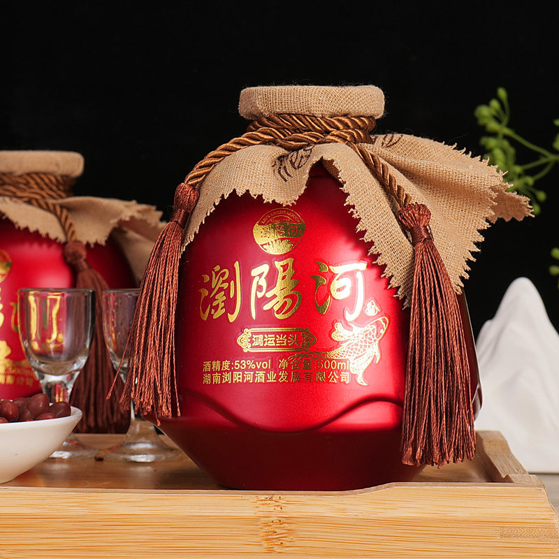 百年浏阳河-鸿运当头白酒6瓶精美礼盒_优优好店