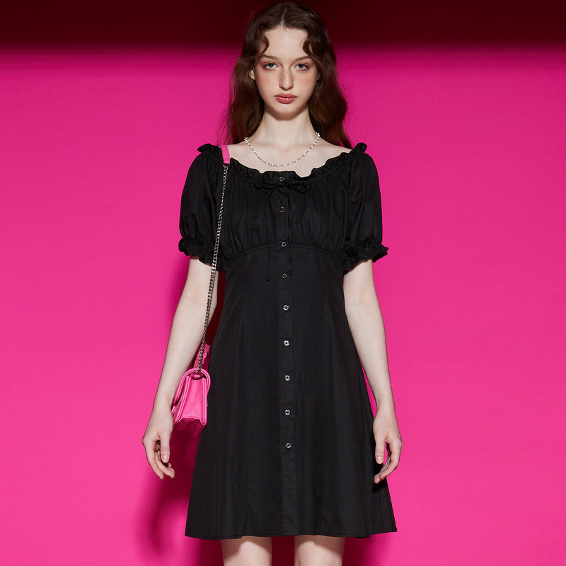 juicycouture橘滋2023新款可盐可甜系带连衣裙连衣裙