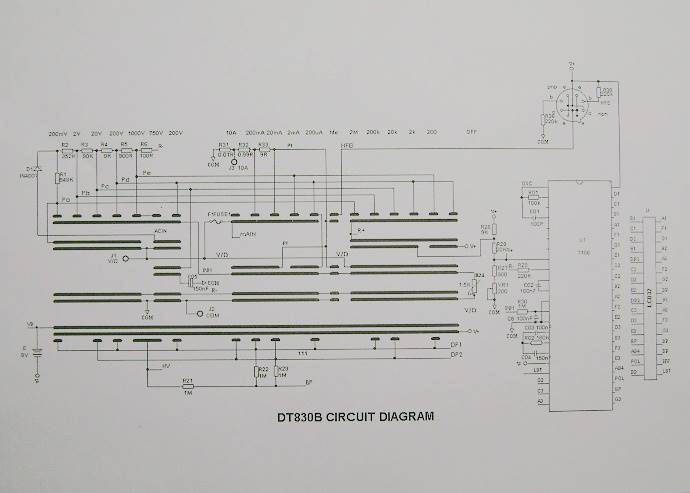 数字万用表教学套件/散件 DT830B 电子教学实训套件